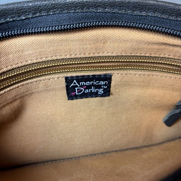 AD American Darling Cowhide Leather Large Wristlet w/Strap Western Clutch/Wallet - Picture 6 of 8